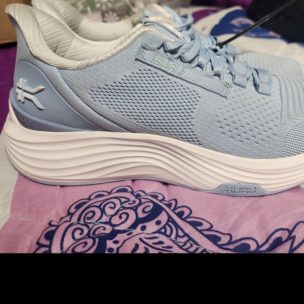 Kuru Atom 2 Mist Blue Sneakers Plantar Fasciitis Comfort Heel Support  New.
